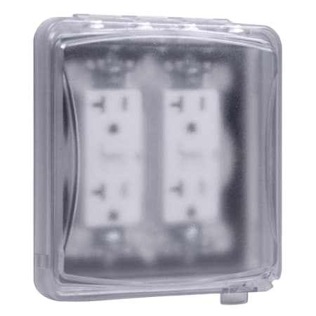 TayMac 5-7/16" Two Gang Flat Cover Clear