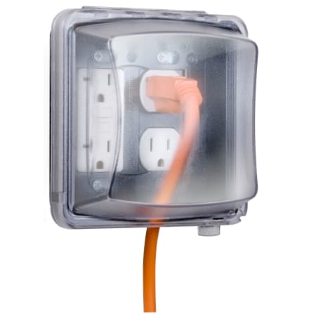 TayMac 5-7/16" Two Gang While-In-Use Cover Clear
