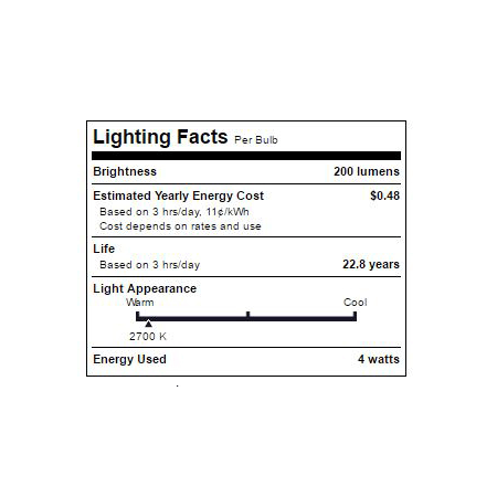 TCP-LED4E12G1627K-Lighting Facts