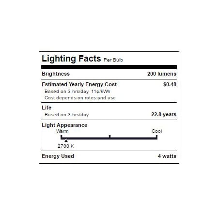TCP-LED4E26G1627KF-Lighting Facts