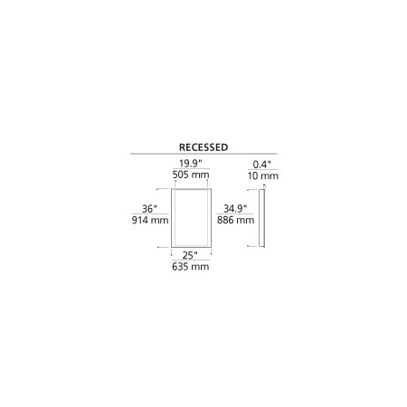 Dimensions Siber Mirror Recessed