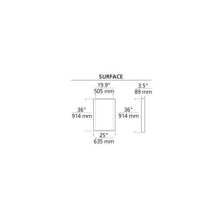 Dimensions Siber Mirror Surface