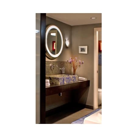 Tigris Mirror Bathroom Lighted View