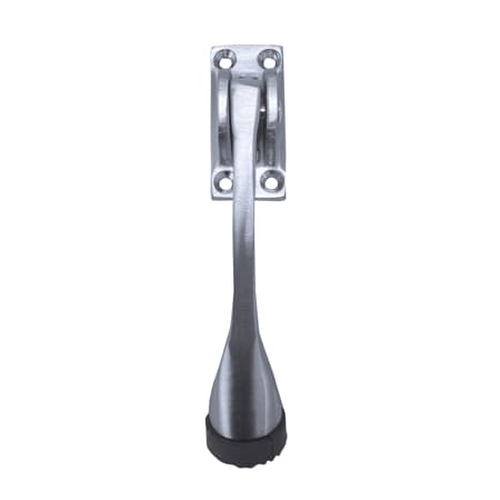 Tell Manufacturing 4-1/8 Inch Door Mounted Kick Down Door Stop Satin Chrome