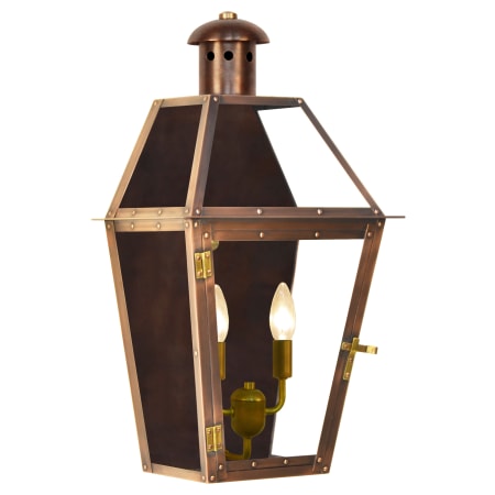 The CopperSmith Arcadia Copper 2 Light 18" Tall Electric Outdoor Wall Sconce Antique Copper