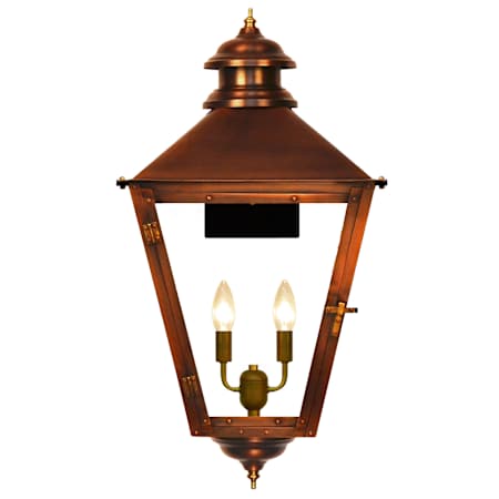 The CopperSmith Adam Street 2 Light 20" Tall Copper Electric Outdoor Wall Sconce Antique Copper