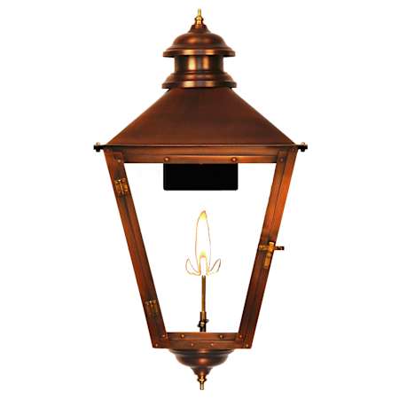 The CopperSmith Adam Street 29" Tall Copper Natural Gas Outdoor Wall Sconce Antique Copper