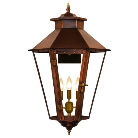 The CopperSmith Bayou Street 3 Light 31" Tall Copper Electric Outdoor Wall Sconce Antique Copper