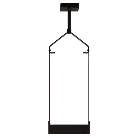 The CopperSmith 35" Tall Contemporary Aluminum Ceiling Yoke with Copper Canopy and 12" Down Rod Included Matte Black