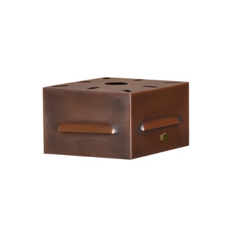 The CopperSmith Outdoor Copper Pier Mount Base Antique Copper