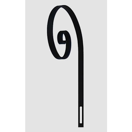 The CopperSmith Decorative Aluminum Top Scroll Accessory Matte Black