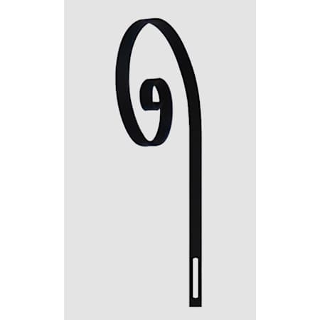 The CopperSmith Decorative Aluminum Top Scroll Accessory Matte Black