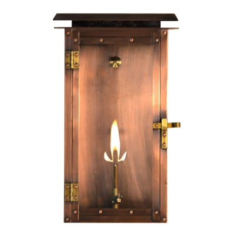 The CopperSmith Hyland 14-1/2" Tall Copper Natural Gas Flush Mount Outdoor Wall Sconce Antique Copper