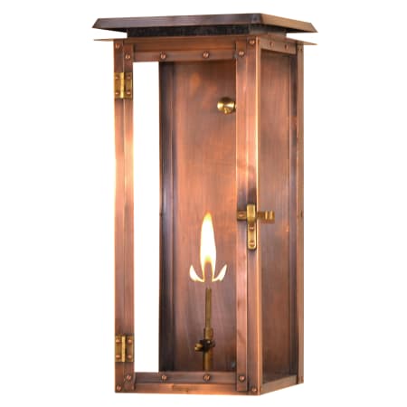 The CopperSmith Hyland 17-1/2" Tall Copper Natural Gas Flush Mount Outdoor Wall Sconce Antique Copper