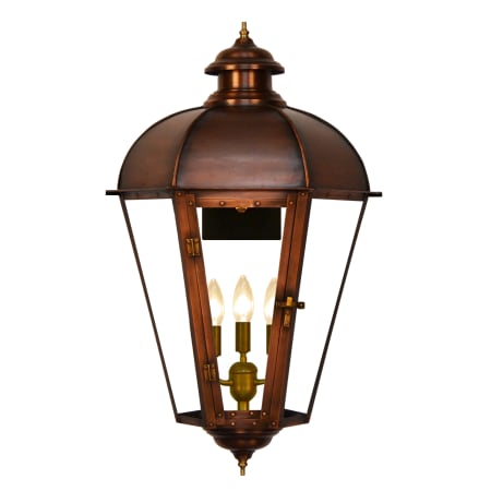 The CopperSmith Joachim Street 3 Light 32" Tall Copper Electric Outdoor Wall Sconce Antique Copper