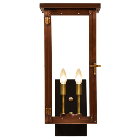 The CopperSmith Moneo 2 Light 23" Tall Copper Electric Outdoor Wall Sconce Antique Copper