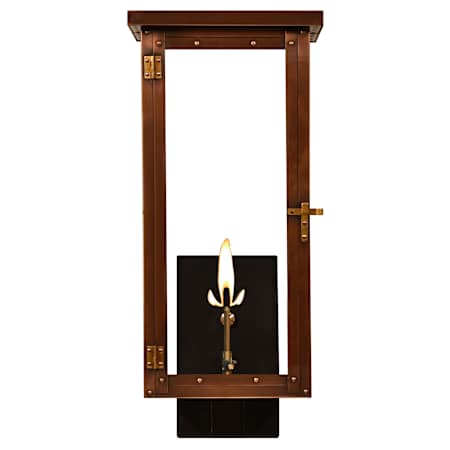 The CopperSmith Moneo 23" Tall Copper Natural Gas Outdoor Wall Sconce Antique Copper