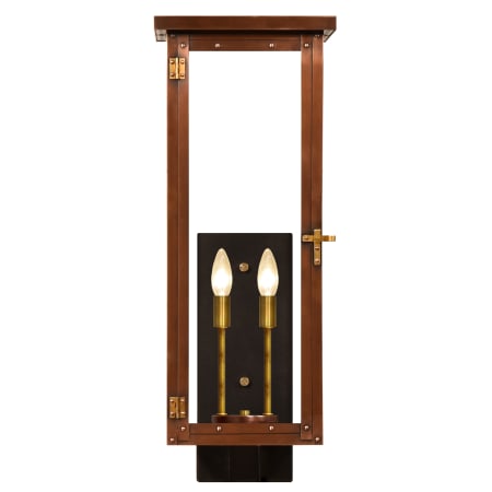 The CopperSmith Moneo 2 Light 27" Tall Copper Electric Outdoor Wall Sconce Antique Copper