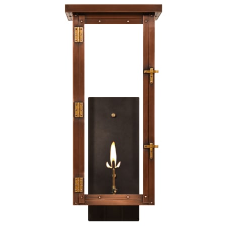 The CopperSmith Moneo 30" Tall Copper Natural Gas Outdoor Wall Sconce Antique Copper
