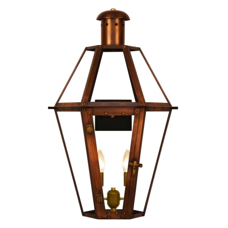 The CopperSmith Mount Vernon 2 Light 19-1/2" Tall Copper Electric Outdoor Wall Sconce Antique Copper