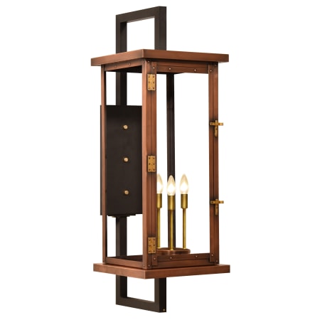 The CopperSmith Navarrete 3 Light 40" Tall Copper Electric Outdoor Wall Sconce Antique Copper