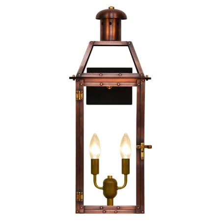 The CopperSmith Oakley 2 Light 21" Tall Copper Electric Outdoor Wall Sconce Antique Copper