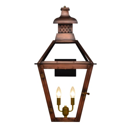 The CopperSmith Pebble Hill 2 Light 25-1/2" Tall Copper Electric Outdoor Wall Sconce Antique Copper