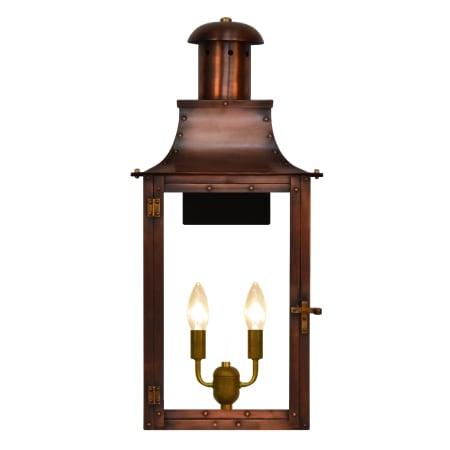The CopperSmith Somerset 2 Light 20" Tall Copper Electric Outdoor Wall Lantern Antique Copper