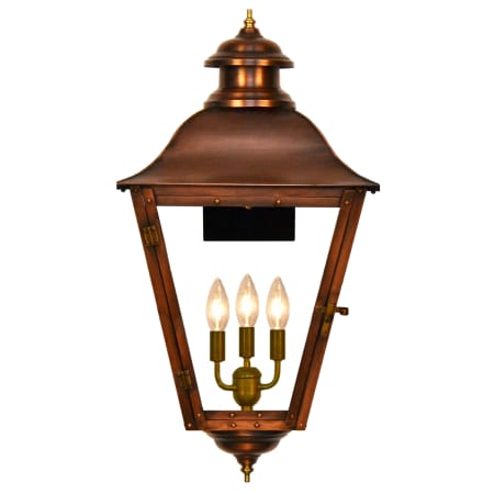 The CopperSmith State Street 3 Light 32-1/2" Tall Copper Electric Outdoor Wall Sconce Antique Copper
