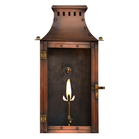 The CopperSmith Yorktown 16" Tall Copper Natural Gas Outdoor Wall Sconce Antique Copper
