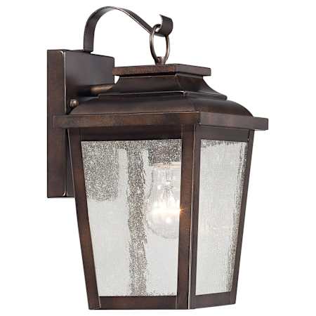 The Great Outdoors Irvington Manor 1 Light 12" Tall Outdoor Wall Sconce with Seeded Glass Chelesa Bronze