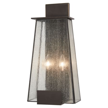 The Great Outdoors Bistro Dawn 2 Light 18" Tall Outdoor Wall Sconce with Clear Seeded Glass Dakota Bronze