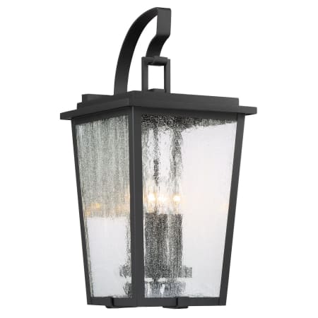 The Great Outdoors Cantebury 4 Light 23" Tall Outdoor Wall Sconce with Clear Seeded Glass Black / Gold