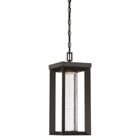 The Great Outdoors Shore Pointe 18" Tall Ever-Pro LED Outdoor Pendant with Seeded Glass Oil Rubbed Bronze
