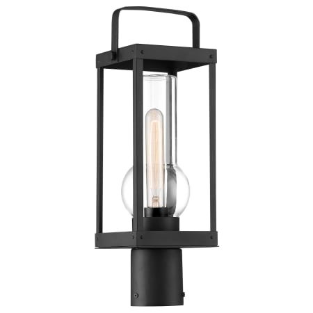 The Great Outdoors Sullivans Landing 1 Light 19" Tall Post Light with Clear Glass Sand Coal