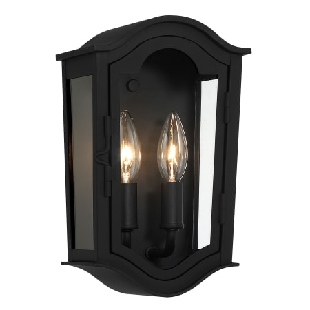 The Great Outdoors Houghton Hall 2 Light 6-1/2" Wide Outdoor Wall Sconce with Clear Glass Sand Coal