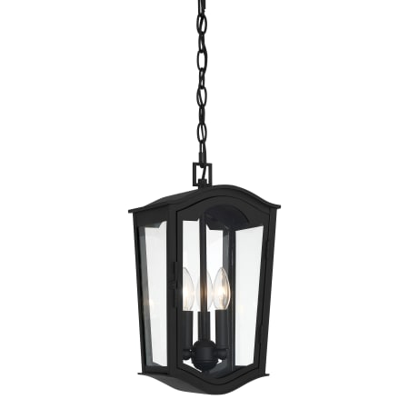 The Great Outdoors Houghton Hall 3 Light 8-1/2" Wide Outdoor Pendant with Clear Glass Sand Coal