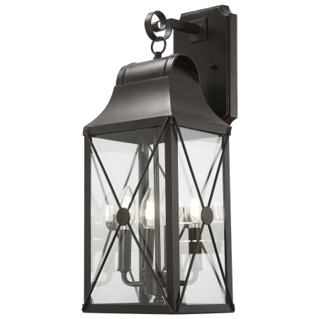 The Great Outdoors De Luz 1 Light 8-1/2" Wide Outdoor Wall Sconce with Clear Glass Oil Rubbed Bronze with Gold Highlights