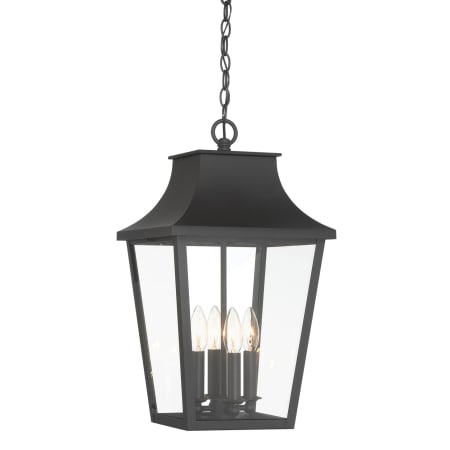 The Great Outdoors Altimeter 4 Light 11" Wide Outdoor Pendant with Clear Glass Shade Sand Coal