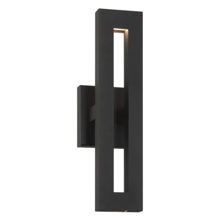 The Great Outdoors Paddock 16" Tall LED ADA Outdoor Wall Sconce with Frosted Black Silk Shade Sand Coal
