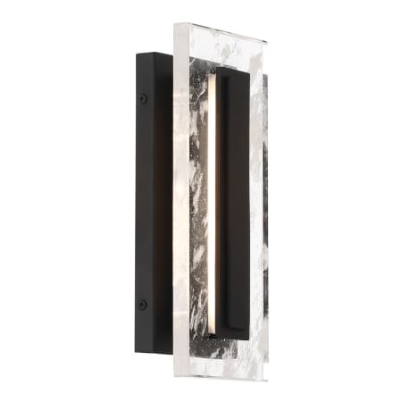 The Great Outdoors Temecula 11" Tall ADA LED Outdoor Wall Sconce with Rock Crystalite Crystal Shade Sand Coal