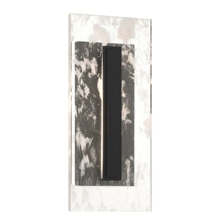 The Great Outdoors Temecula 18" Tall ADA LED Outdoor Wall Sconce with Rock Crystalite Crystal Shade Sand Coal