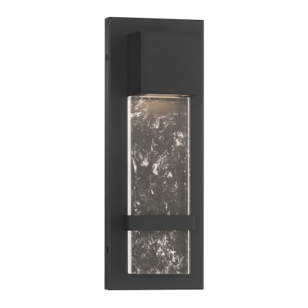 The Great Outdoors Sol 14" Tall ADA LED Outdoor Wall Sconce with Rock Crystalite Glass Shade Sand Coal