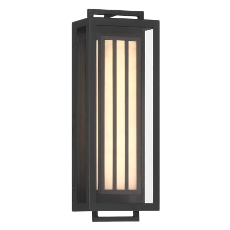 The Great Outdoors Eastly 16" Tall ADA LED Outdoor Wall Sconce with White Alabaster Glass Shade Sand Coal