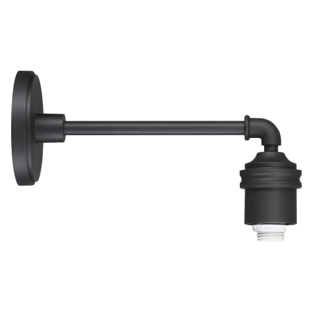 The Great Outdoors Reflective Lighting 8" Tall Outdoor Wall Sconce with 15" Extension Black