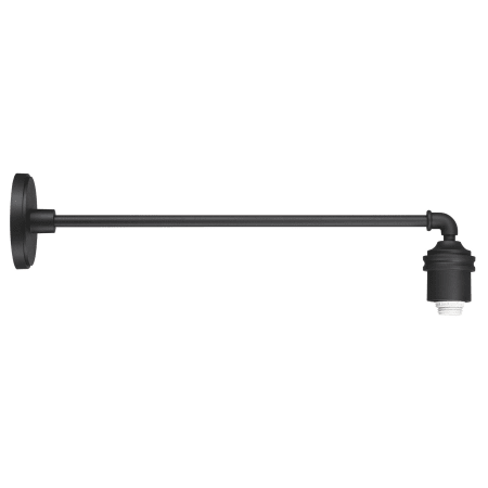 The Great Outdoors Reflective Lighting 8" Tall Outdoor Wall Sconce with 29" Extension Black