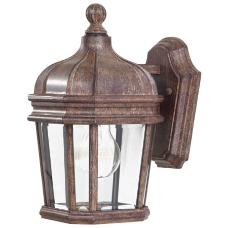 The Great Outdoors Harrison 1 Light 11-1/2" Tall Outdoor Wall Sconce with Clear Beveled Glass Vintage Rust