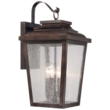 The Great Outdoors Irvington Manor 4 Light 21" Tall Outdoor Wall Sconce with Seeded Glass Chelesa Bronze