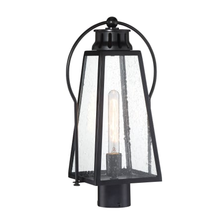 The Great Outdoors Halder Bridge 19" Tall Outdoor Single Head Post Light Matte Black