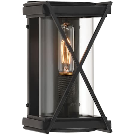 The Great Outdoors Rockhill 11" Tall Outdoor Wall Sconce Dark Matte Black